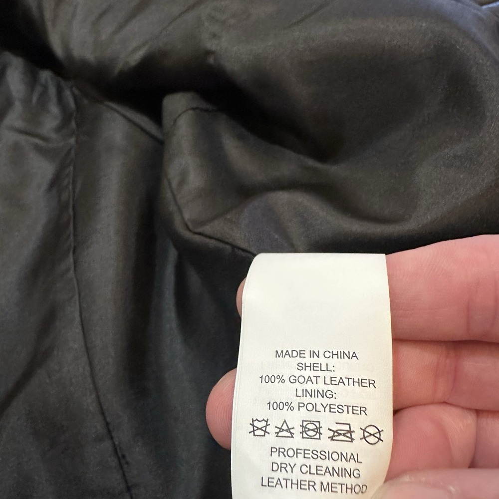 KATE SPADE Broome Street Goat Leather Moto Jacket Black Size Small $899 NWOT - Picture 4 of 10